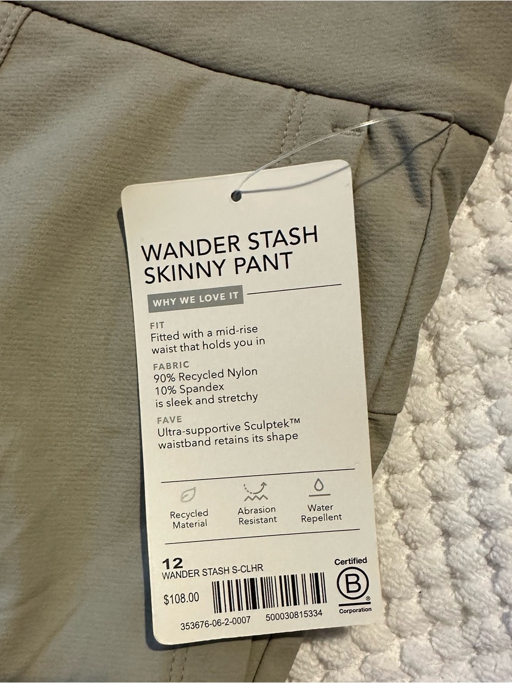 Athleta Wander Stash Skinny Pant in Olive